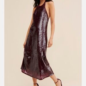 If by Sea Sequin Halter Dress